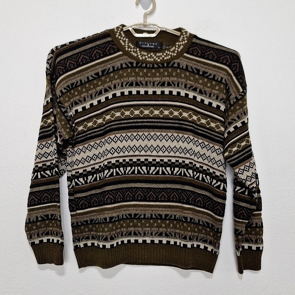1990's Protege Collection By Tag Men's Coogi Inspired Cosby Style Sweater Size L